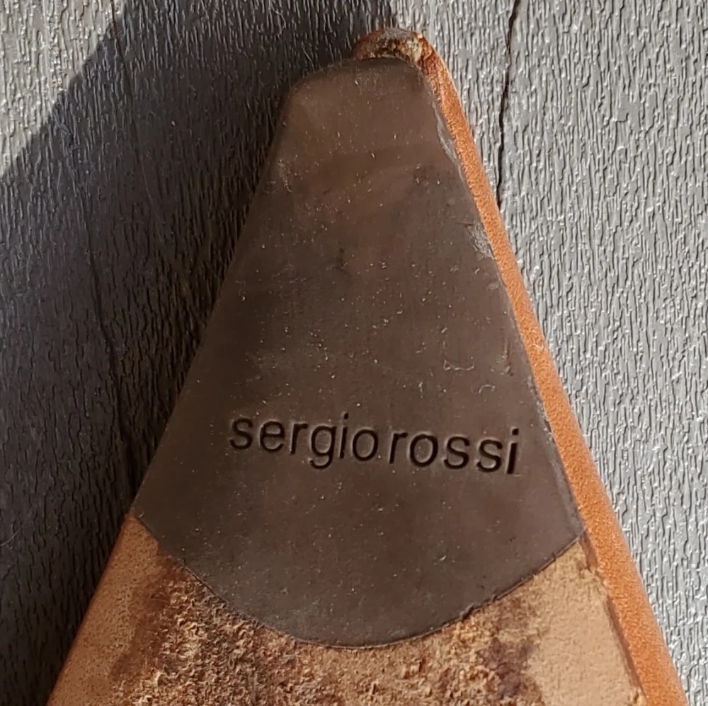 Sergio Rossi beautiful caramel brown heels - Picture 5 of 8